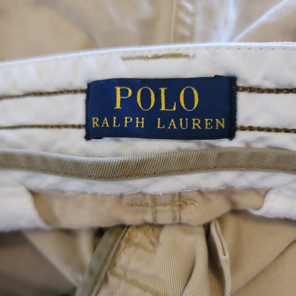 Vintage Polo Ralph Lauren Men's Classic Chino Beige Cargo Shorts Size 34 - Picture 6 of 14
